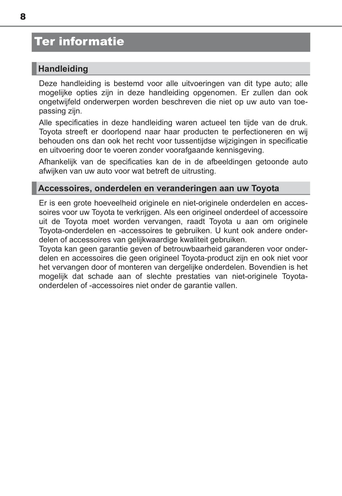2016-2020 Toyota C-HR Gebruikershandleiding | Nederlands