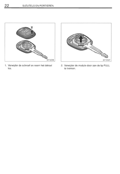 2000-2001 Toyota Yaris Verso Owner's Manual | Dutch