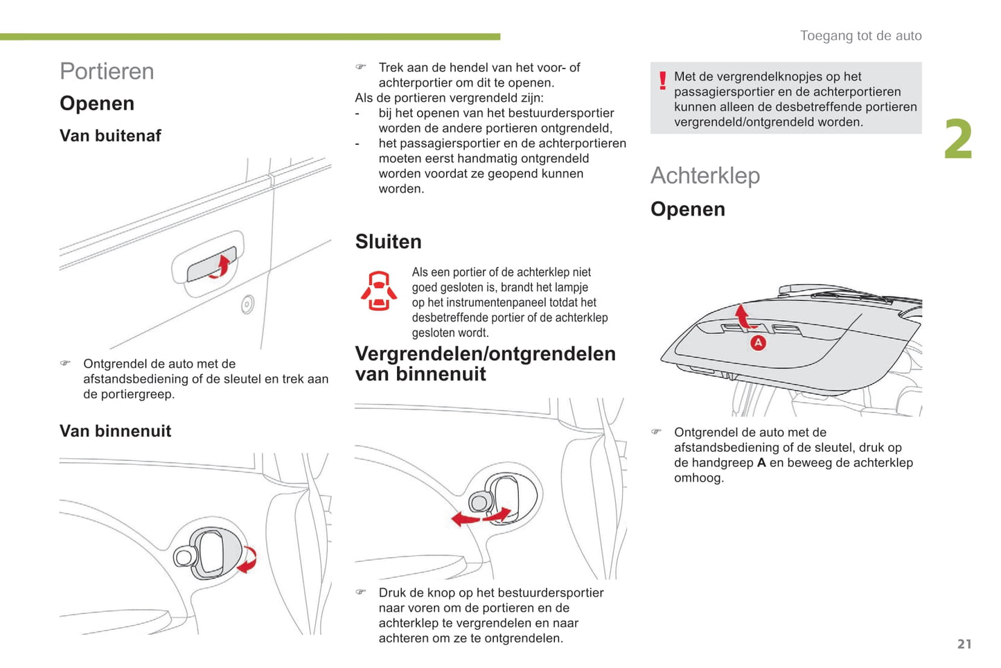 2017-2020 Citroën C-Zero Owner's Manual | Dutch