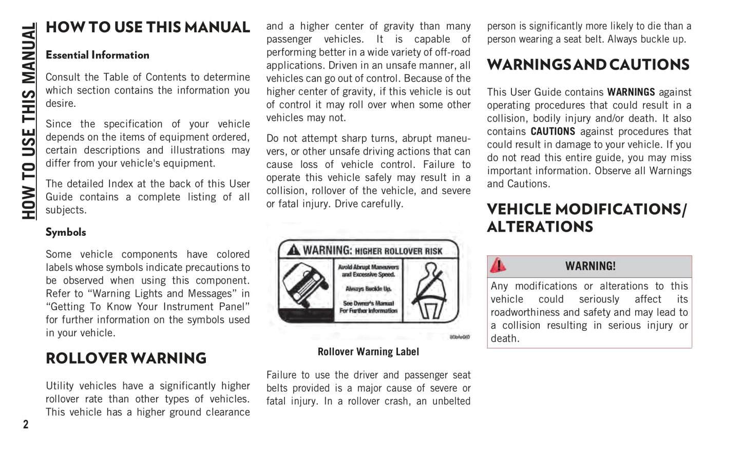 2019-2020 Jeep Wrangler Owner's Manual | English
