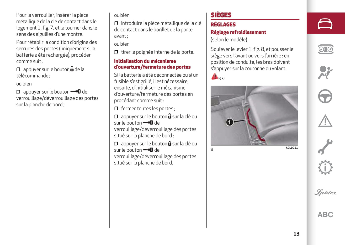 2013-2023 Alfa Romeo 4C Owner's Manual | French