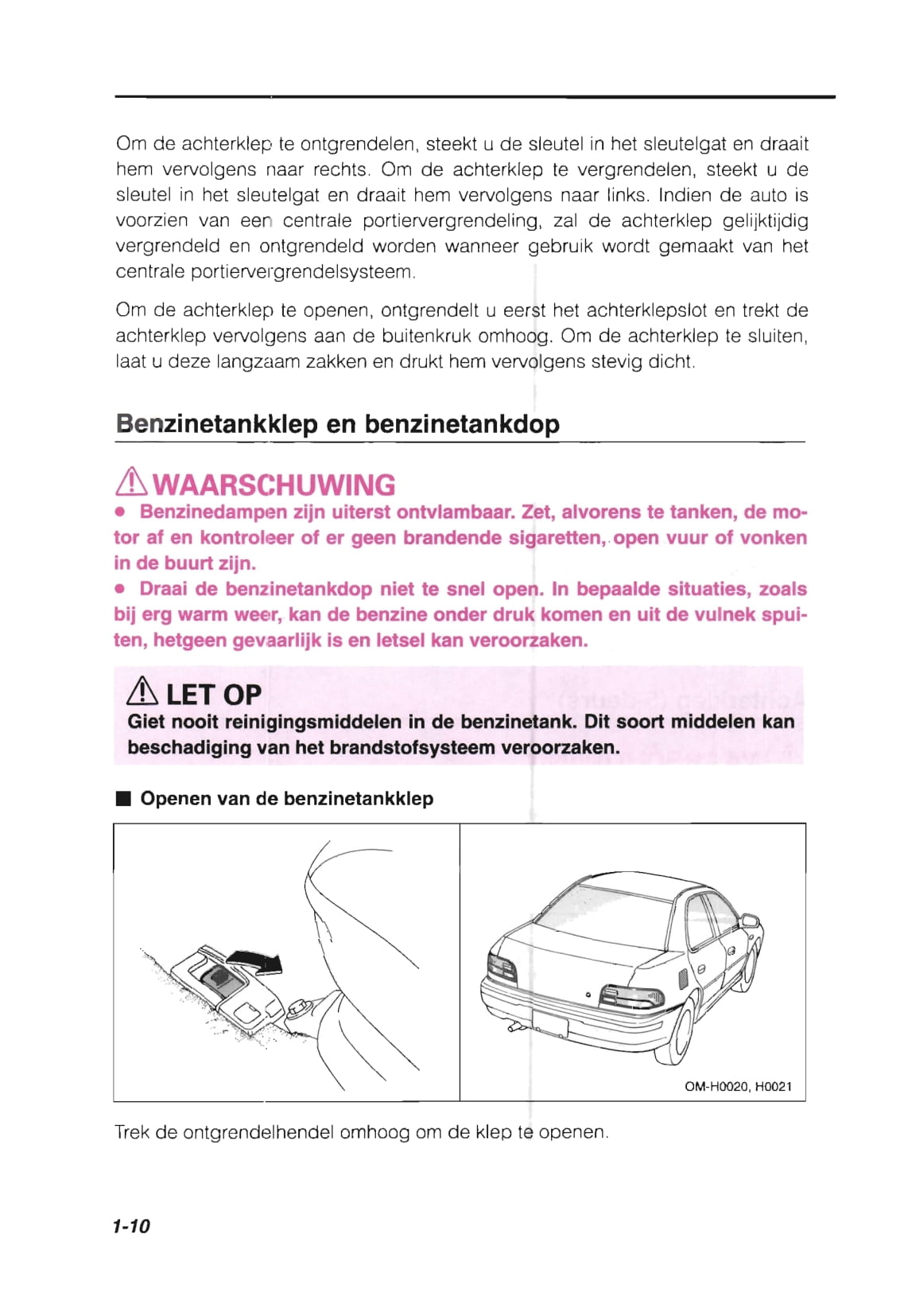 1993-1998 Subaru Impreza Owner's Manual | Dutch