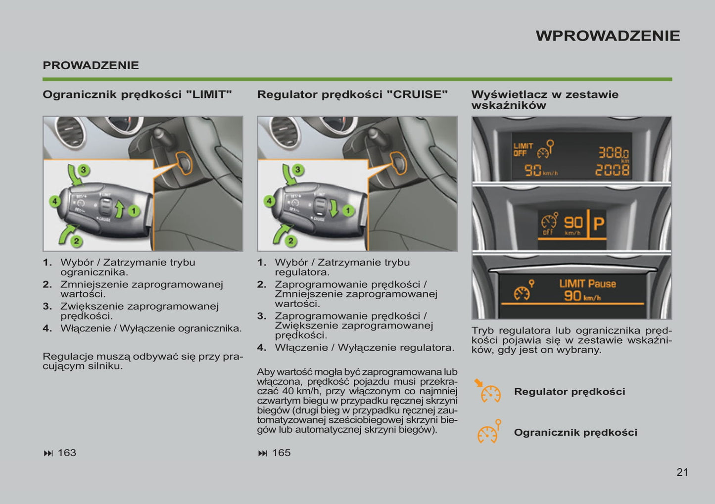 2012-2013 Peugeot 308 Owner's Manual | Polish