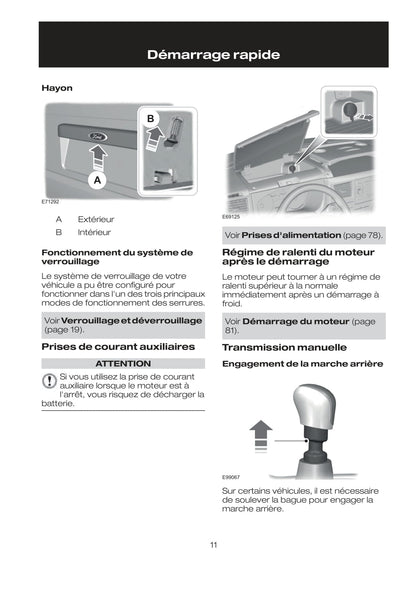 2010-2011 Ford Transit Owner's Manual | French