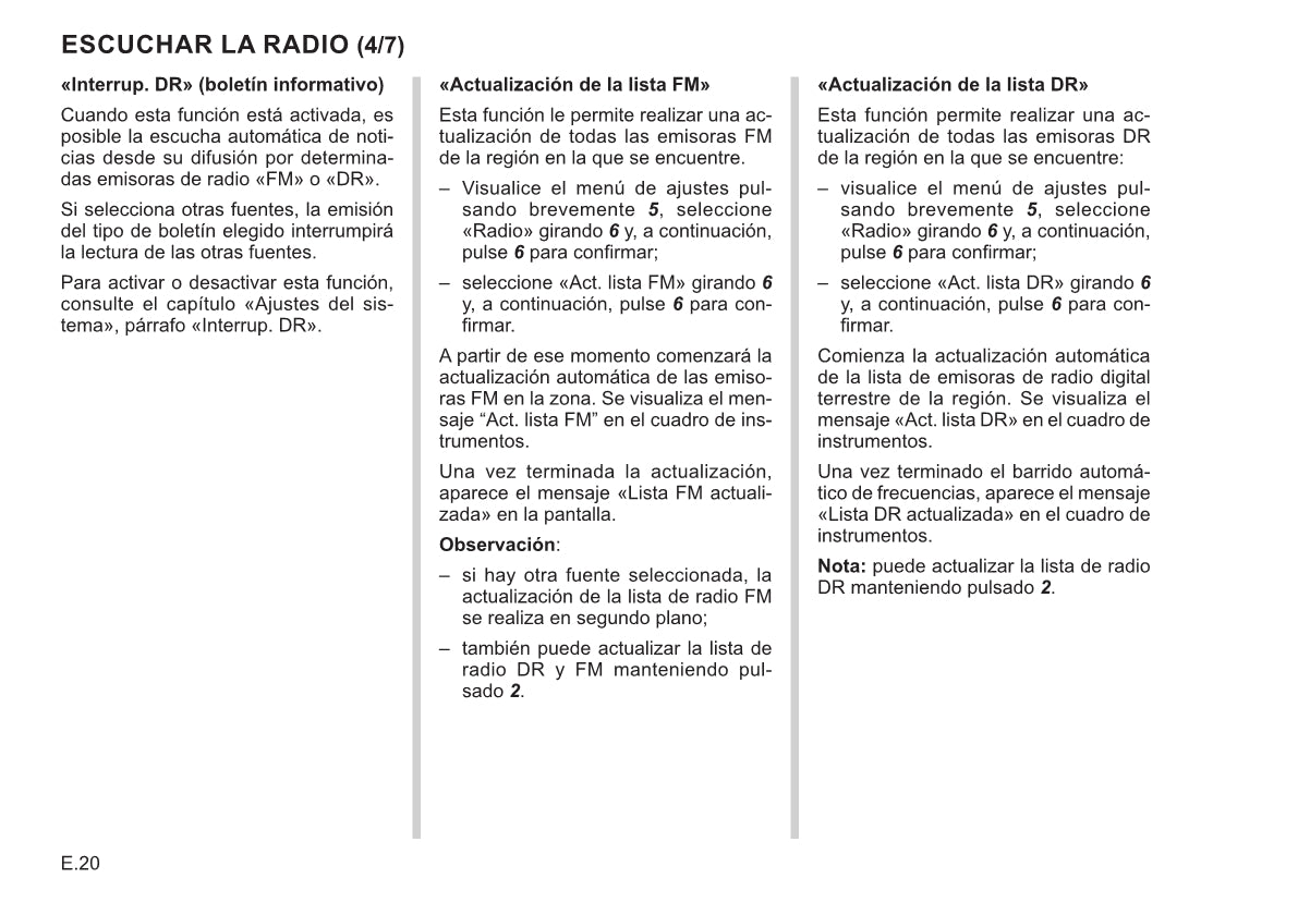 Renault Radio Connect R&Go Instrucciones 2021 - 2022