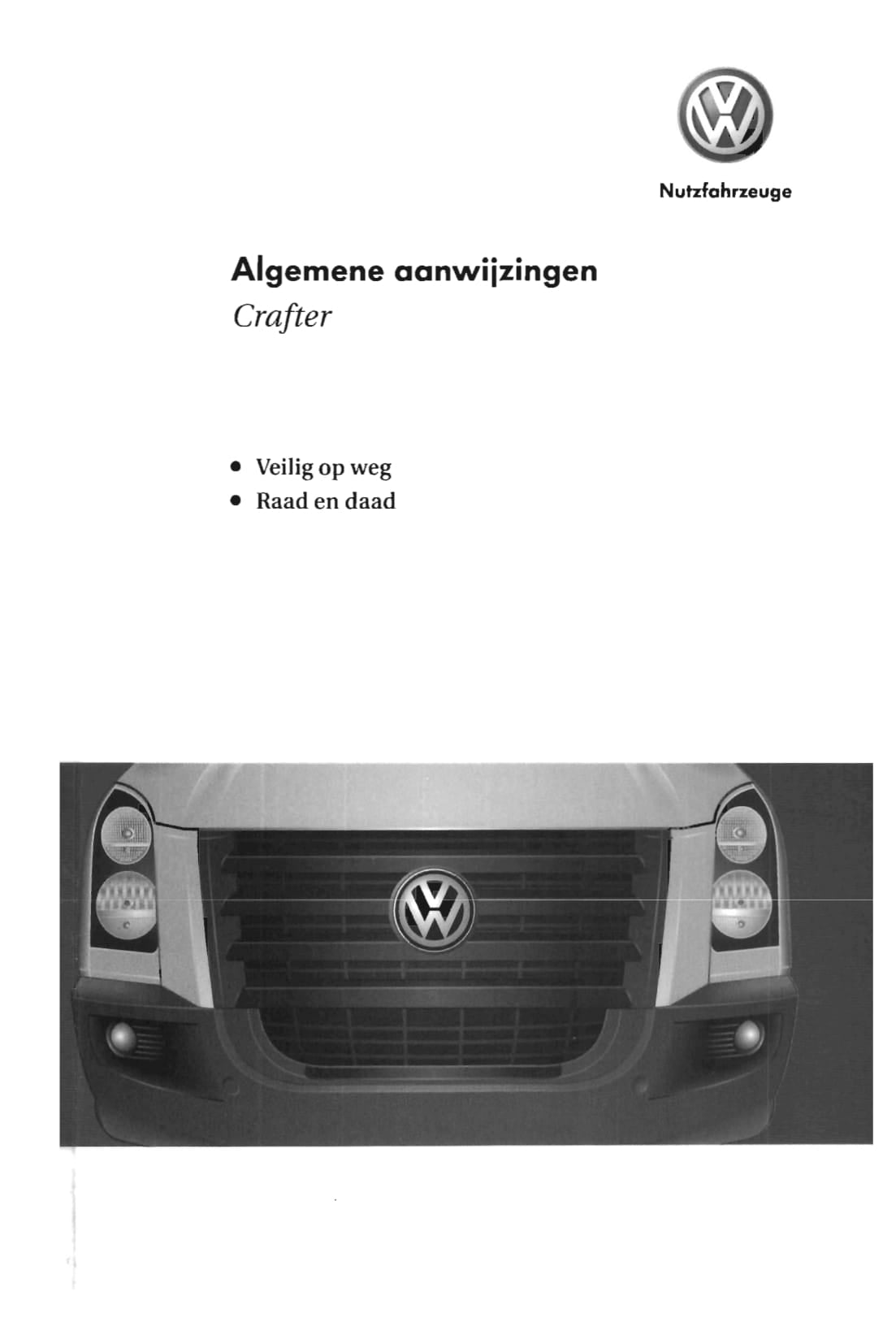 2006-2011 Volkswagen Crafter Bedienungsanleitung | Niederländisch