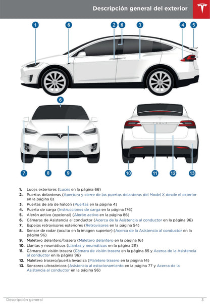 2016-2019 Tesla Model X Owner's Manual | Spanish