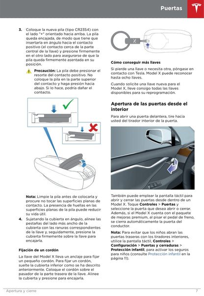 2016-2019 Tesla Model X Gebruikershandleiding | Spaans