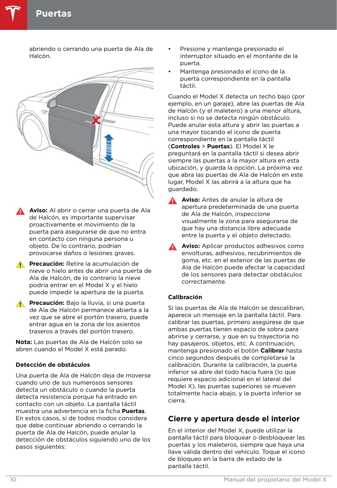 2016-2019 Tesla Model X Gebruikershandleiding | Spaans