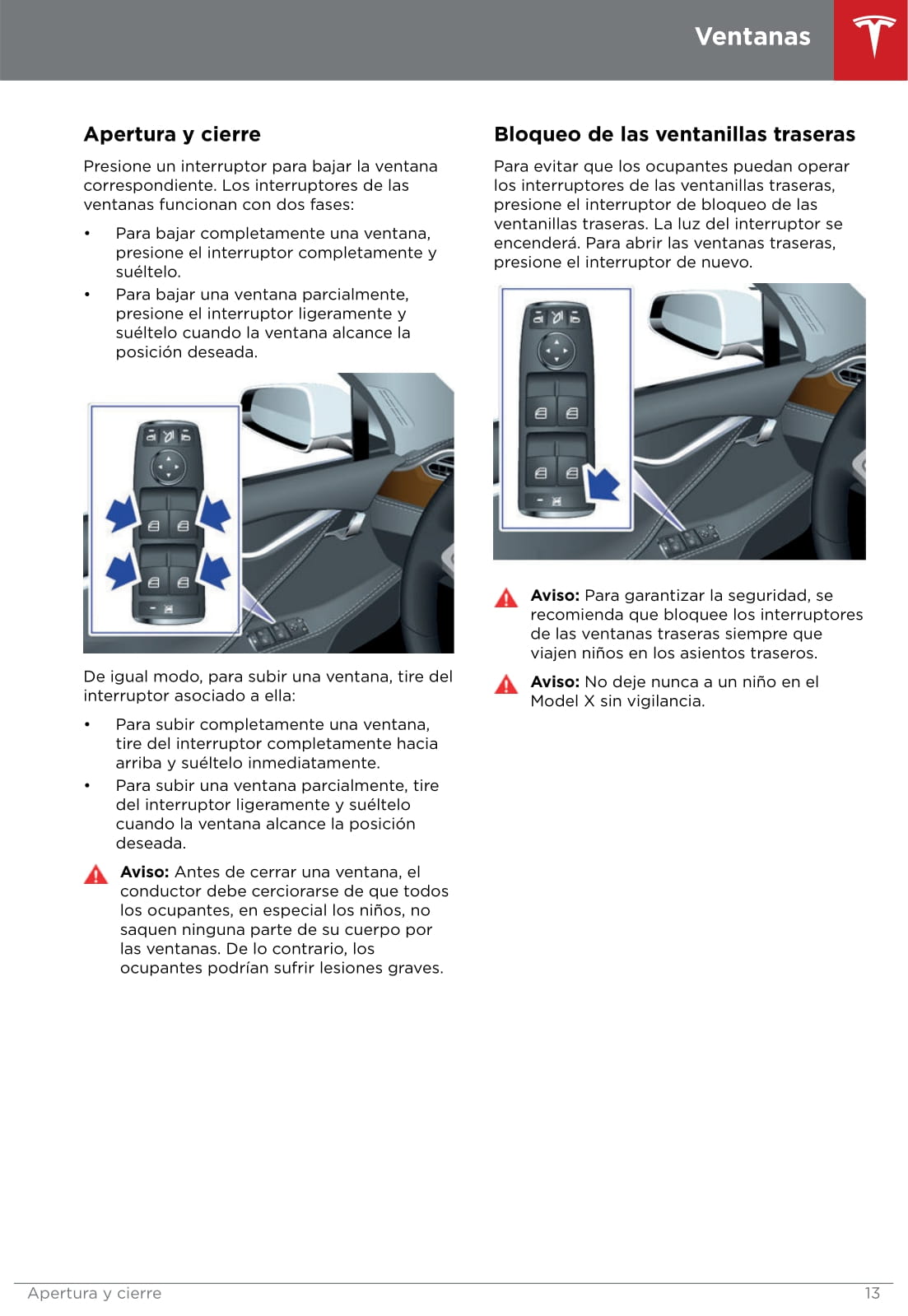 2016-2019 Tesla Model X Owner's Manual | Spanish