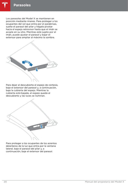 2016-2019 Tesla Model X Owner's Manual | Spanish