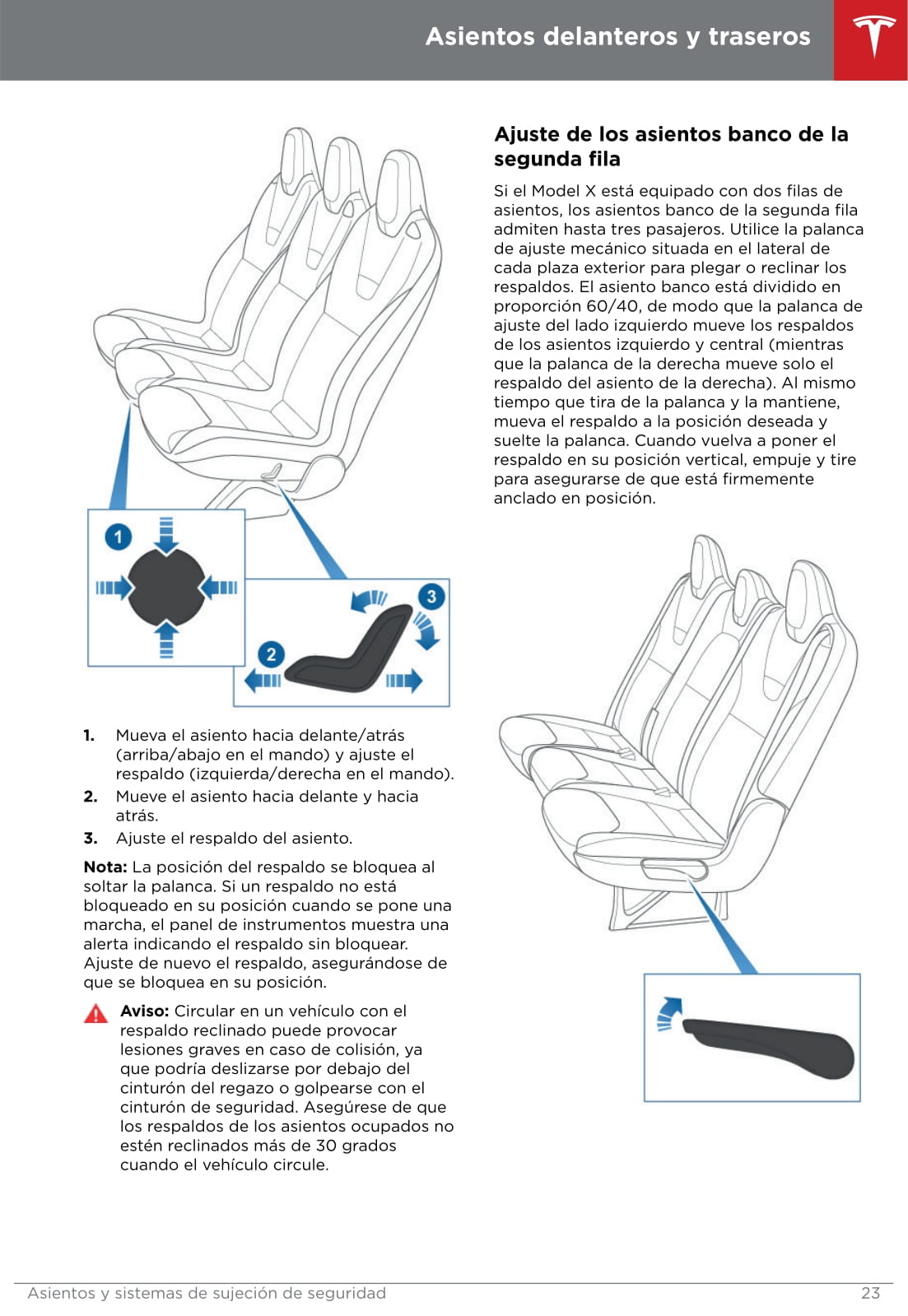 2016-2019 Tesla Model X Owner's Manual | Spanish