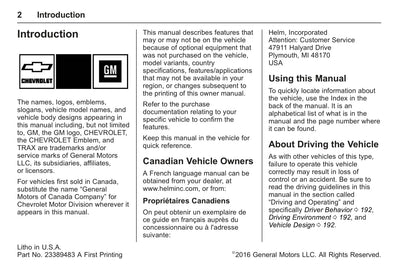 2017 Chevrolet Trax Gebruikershandleiding | Engels