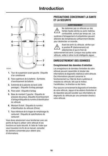 2008-2009 Jaguar XF Owner's Manual | French