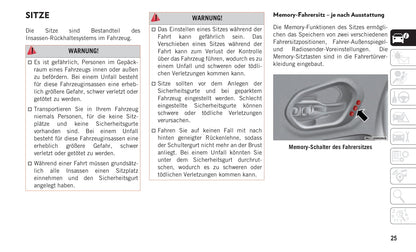 2019-2020 Jeep Cherokee Owner's Manual | German