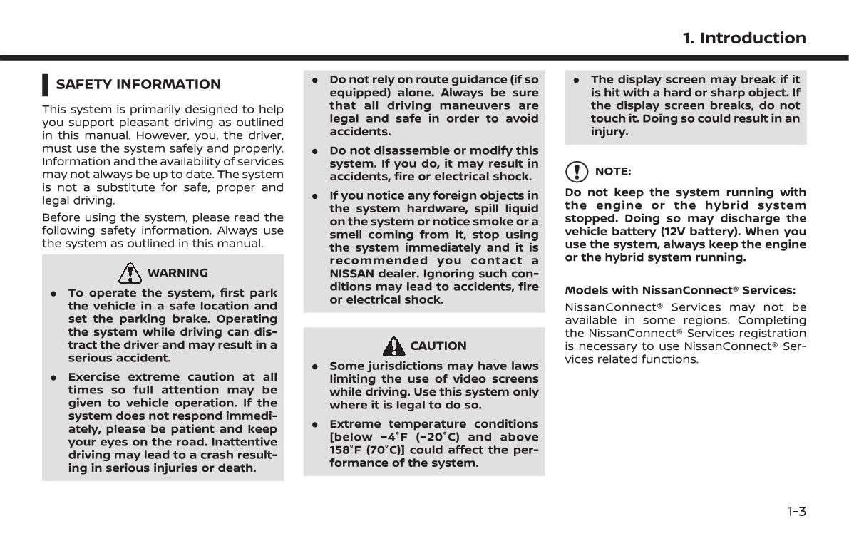 Nissan Connect Owner's Manual 2021