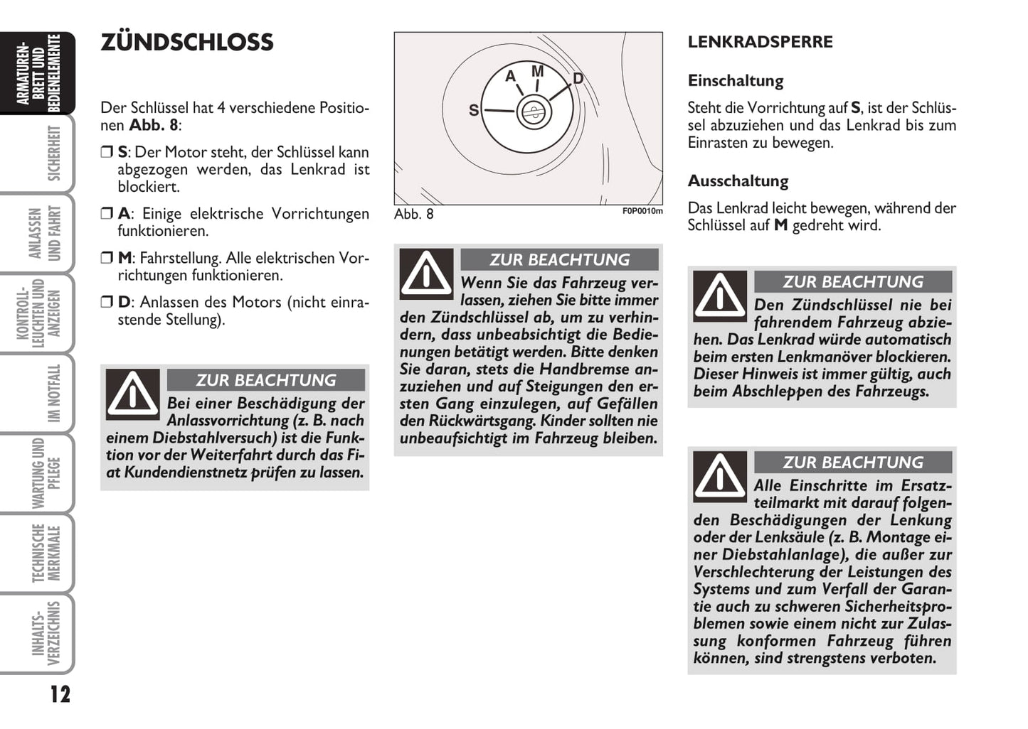 2012-2013 Fiat Scudo Gebruikershandleiding | Duits