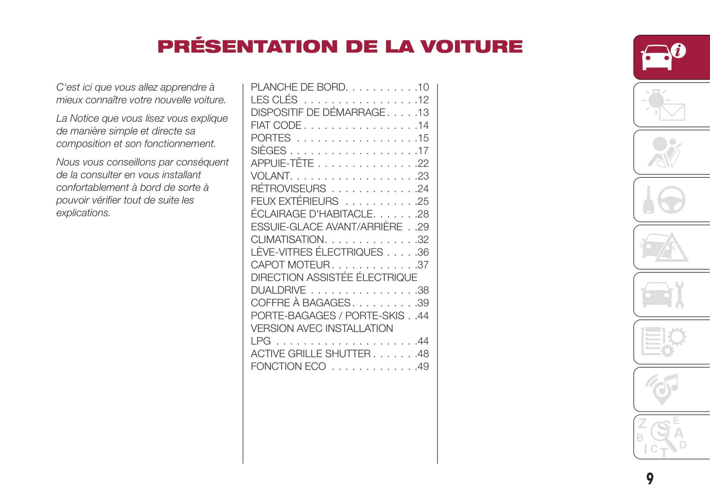2017-2019 Fiat Tipo Stationwagon Owner's Manual | French