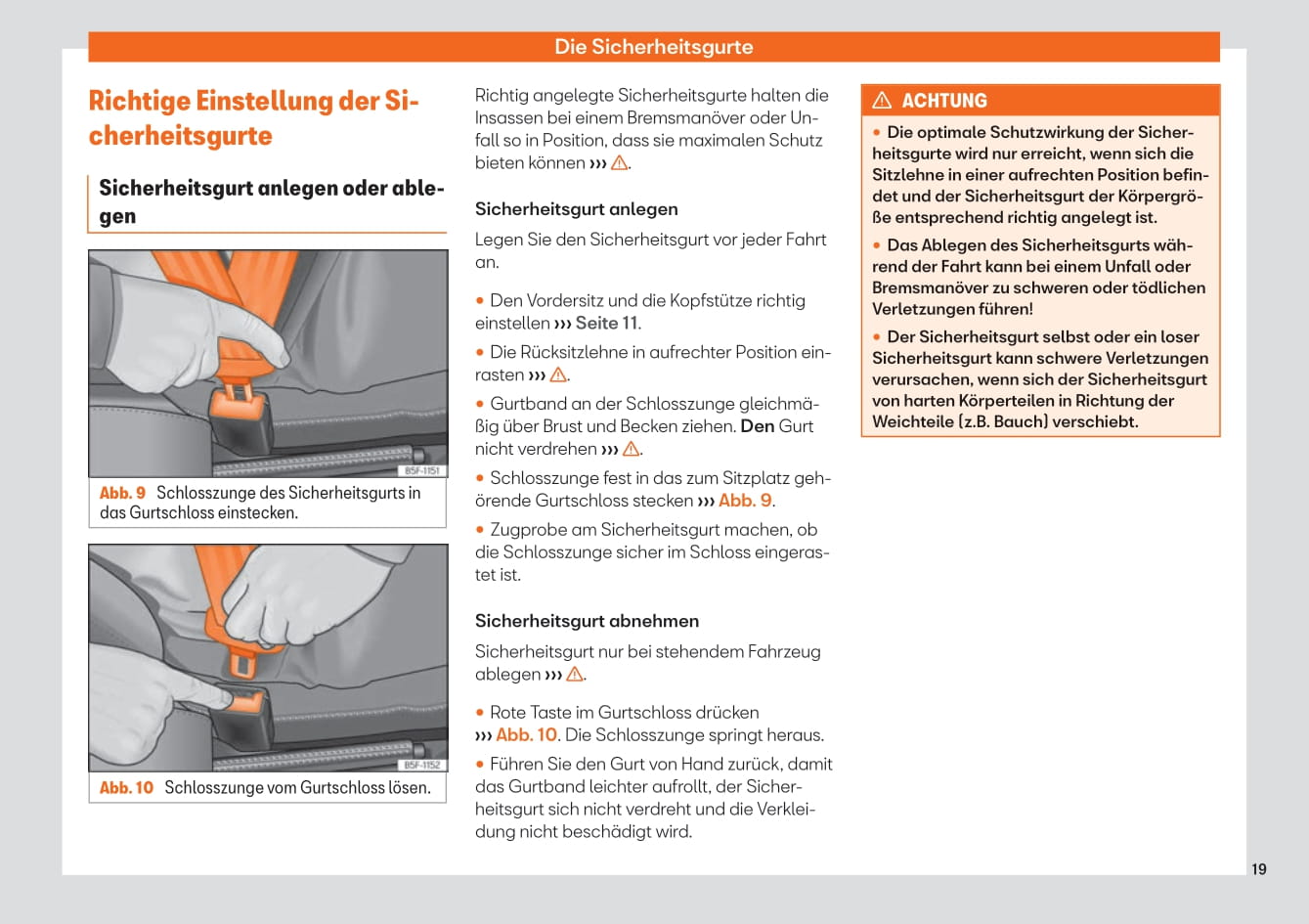 2019-2020 Seat Mii Electric Owner's Manual | German