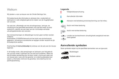 2018-2019 Citroën Berlingo Van Owner's Manual | Dutch