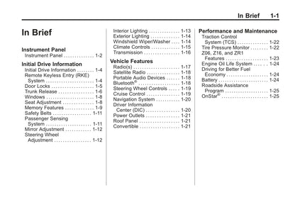 2012 Chevrolet Corvette Gebruikershandleiding | Engels