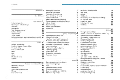 2020-2023 Peugeot 2008 / e-2008 Owner's Manual | English