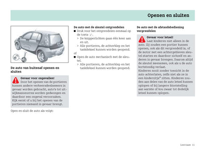2003-2006 Smart Forfour Owner's Manual | Dutch