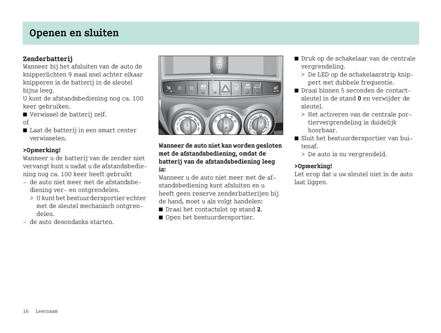 2003-2006 Smart Forfour Owner's Manual | Dutch