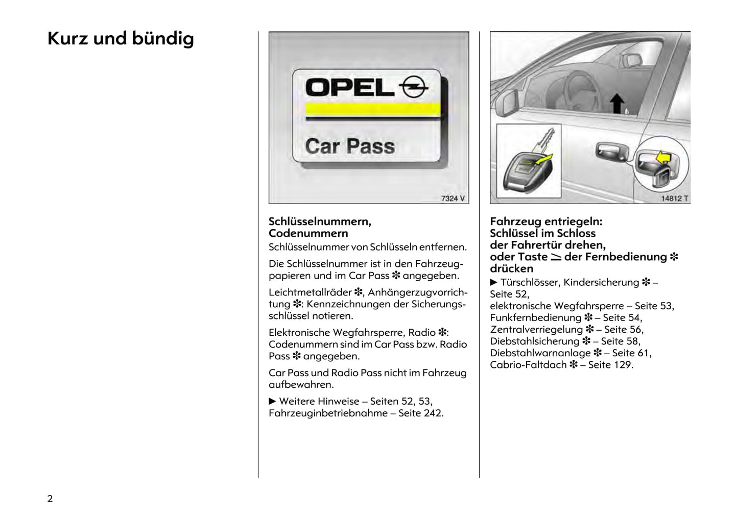 2000-2005 Opel Astra Owner's Manual | German