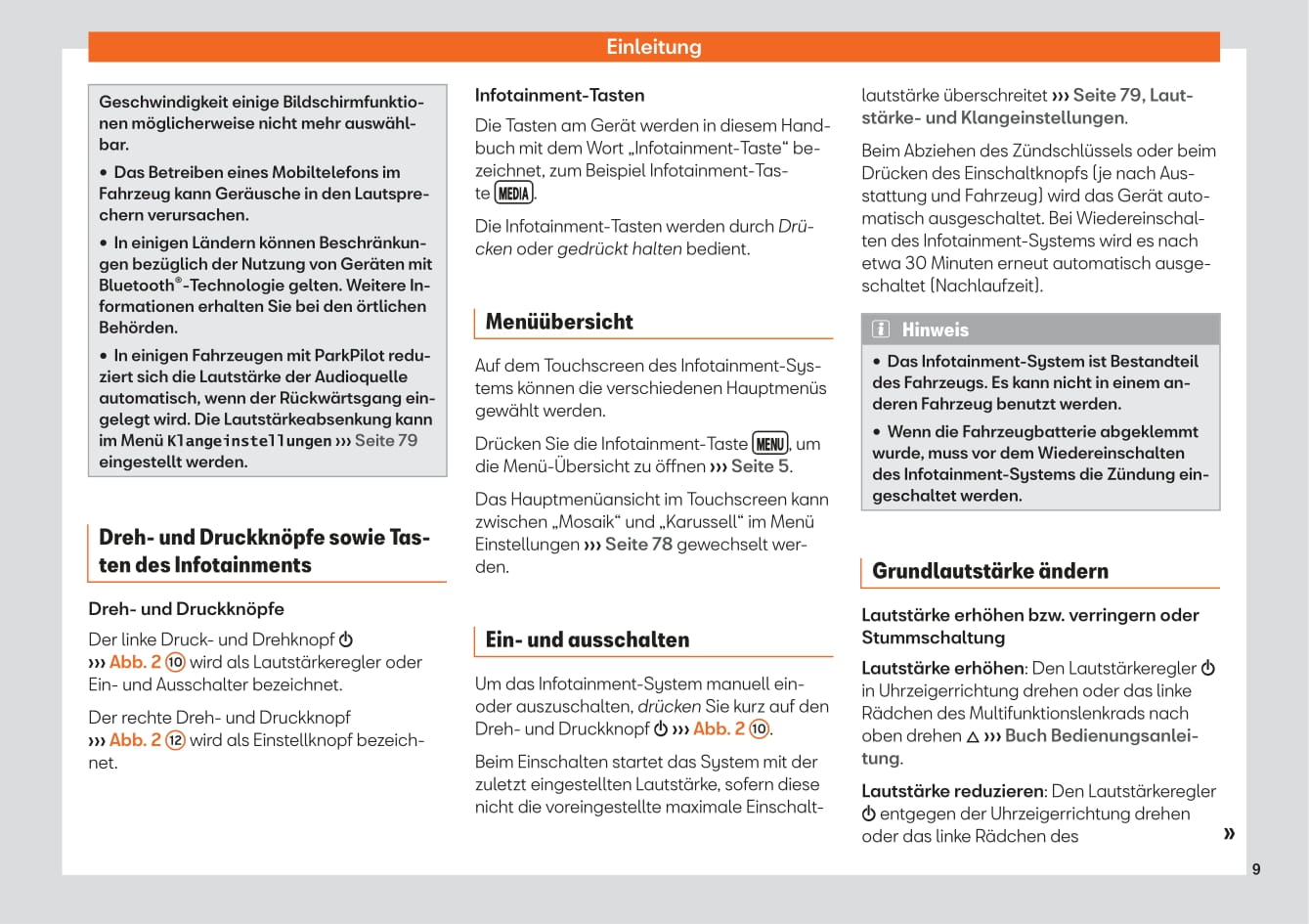 2018 Seat Toledo Infotainment Manual | German