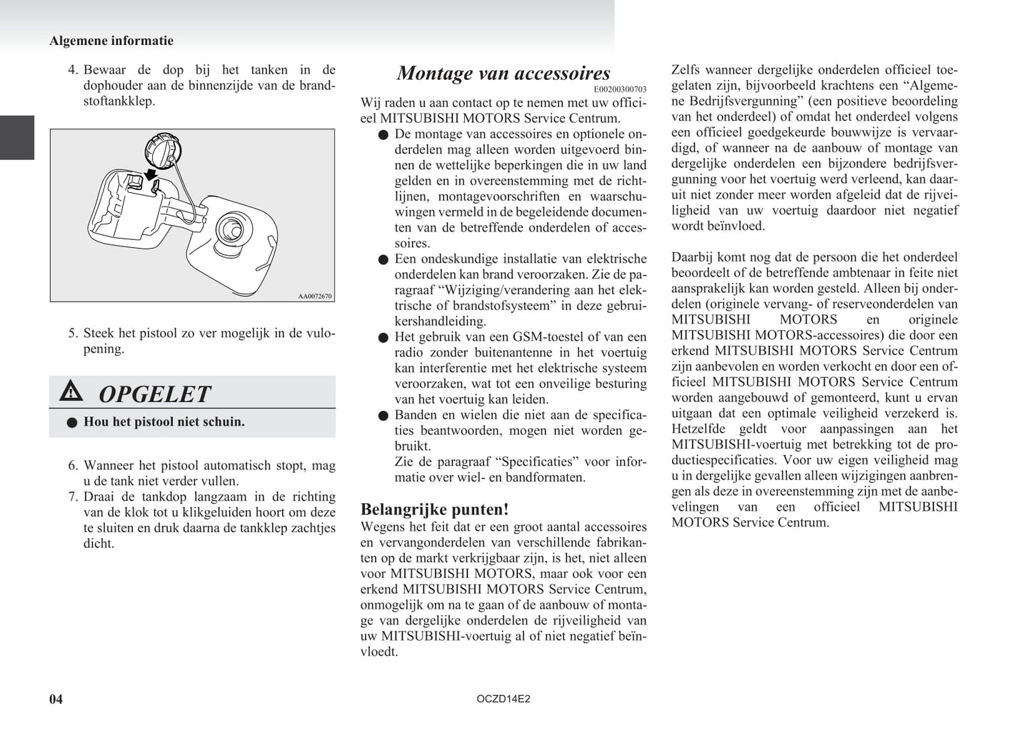 2008-2017 Mitsubishi Lancer Evolution Owner's Manual | Dutch