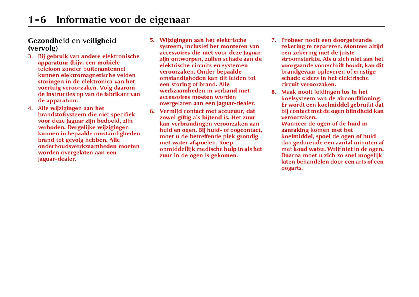 2000-2001 Jaguar S-Type Gebruikershandleiding | Nederlands