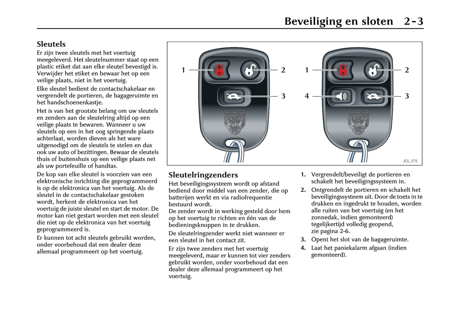 2000-2001 Jaguar S-Type Gebruikershandleiding | Nederlands