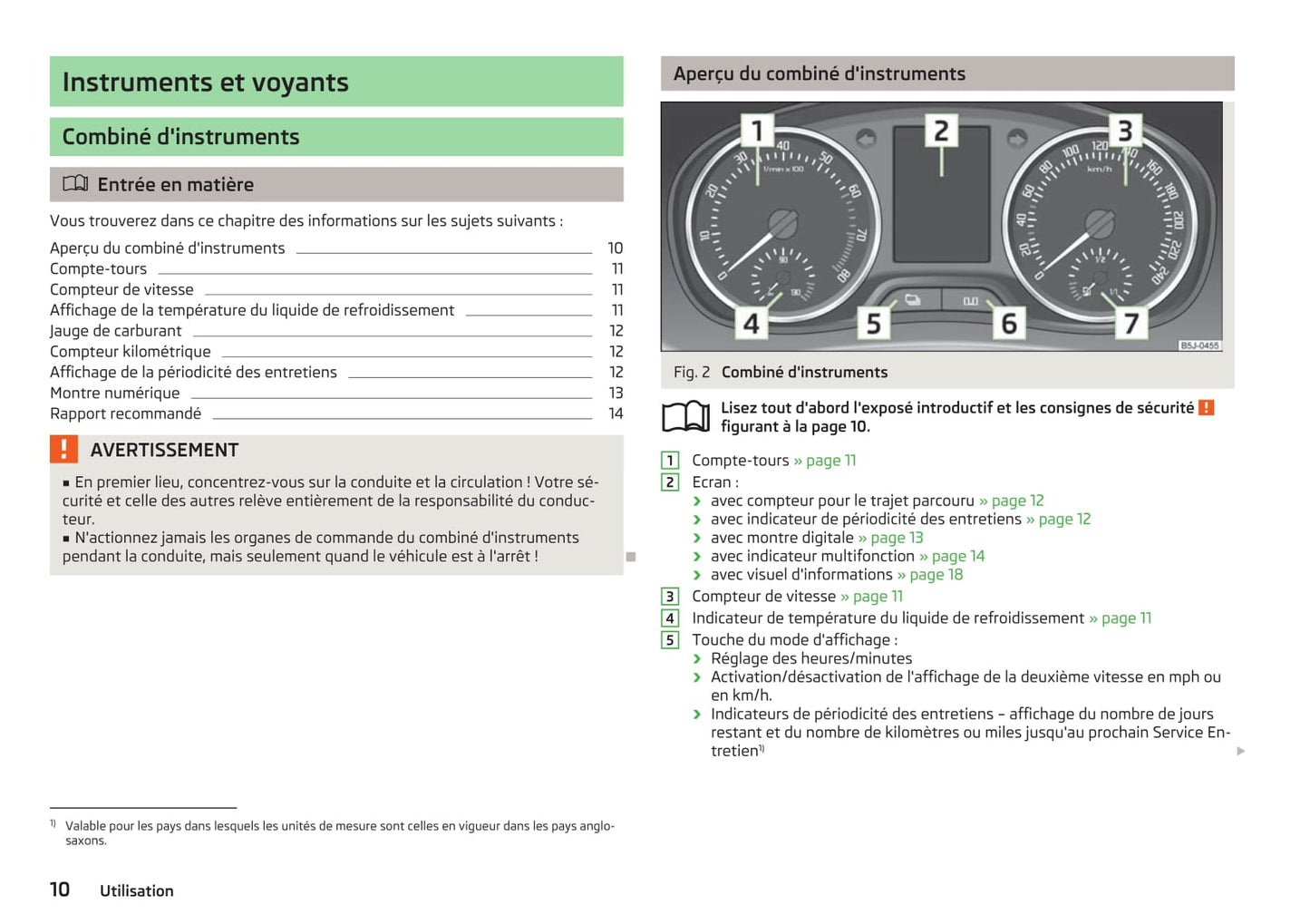 2010-2015 Skoda Fabia Bedienungsanleitung | Französisch