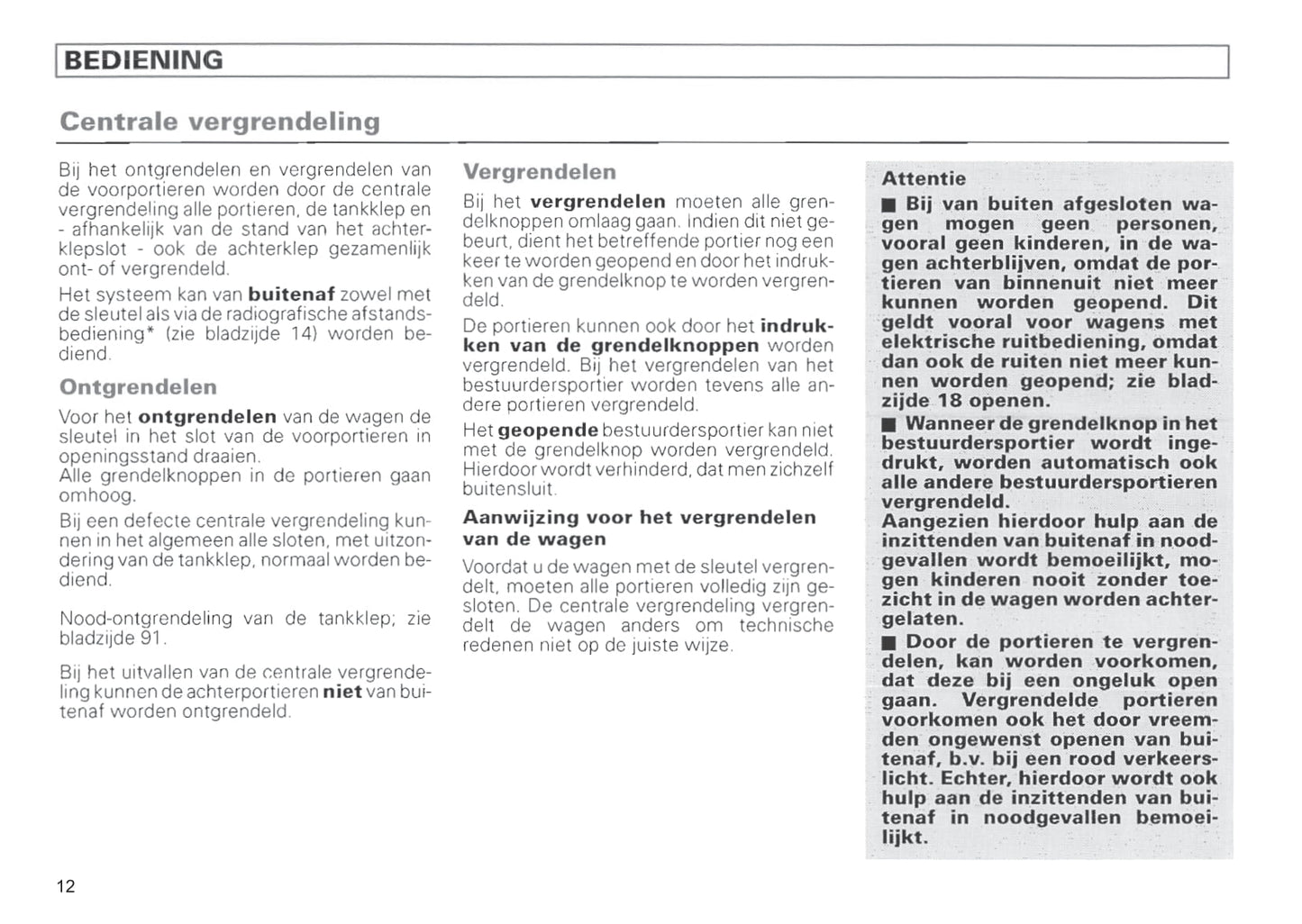 1996-1999 Volkswagen Polo Classic Owner's Manual | Dutch
