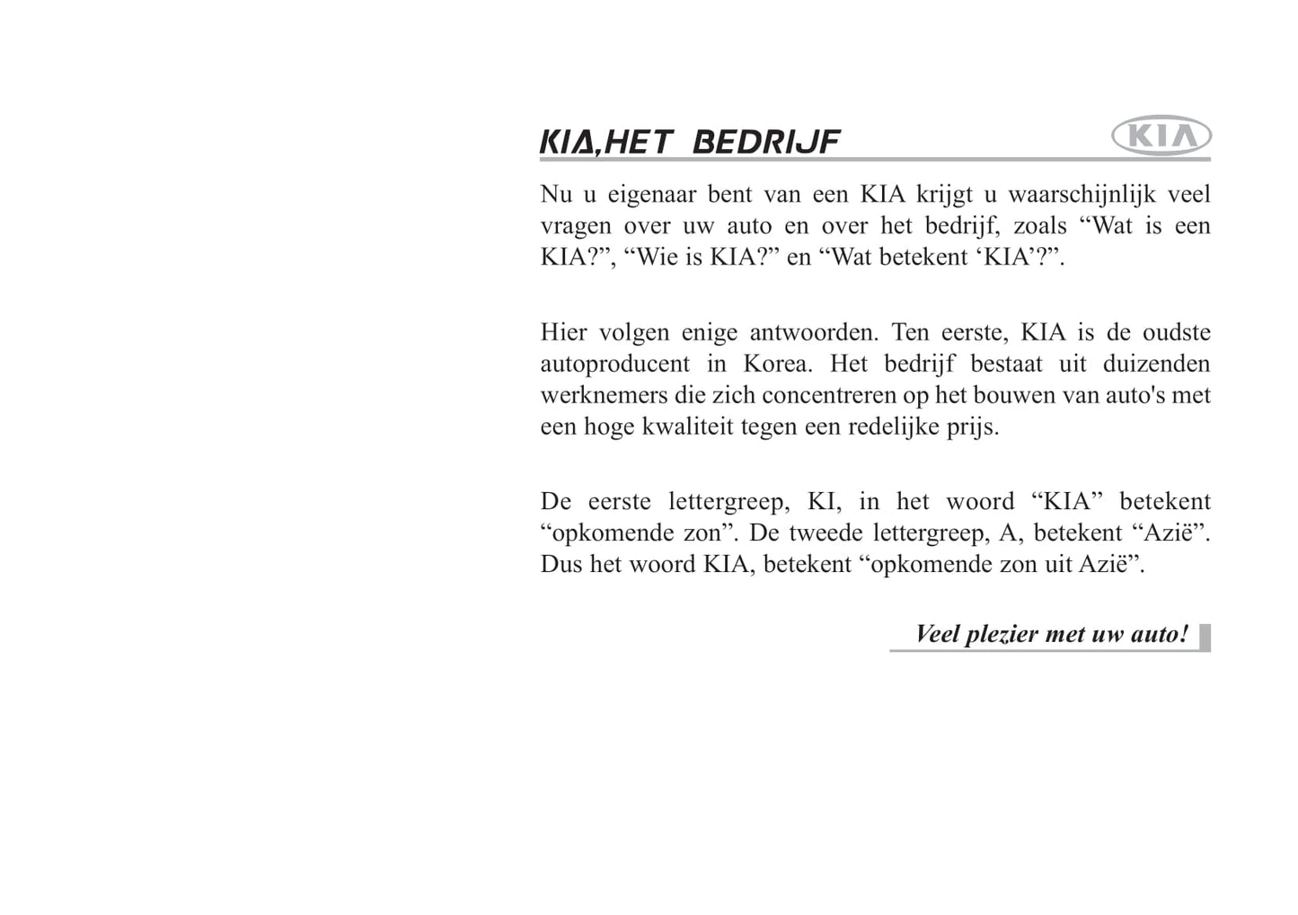 2007-2010 Kia Picanto Gebruikershandleiding | Nederlands