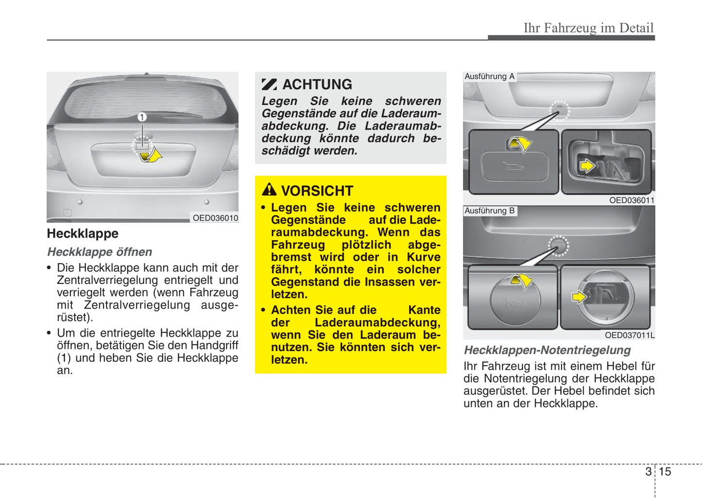 2007-2009 Kia Ceed Manuel du propriétaire | Allemand