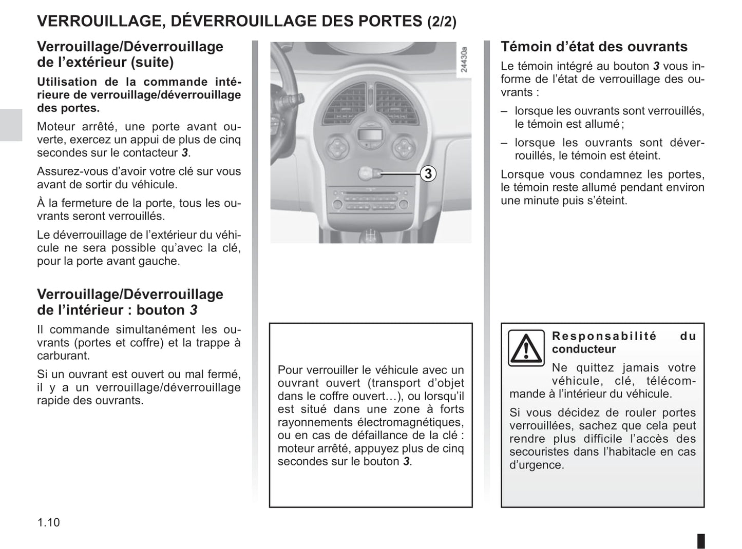 2012-2013 Renault Modus/Grand Modus Owner's Manual | French