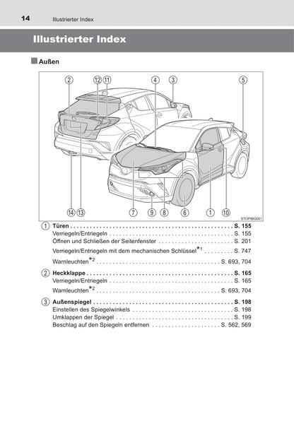 2016-2018 Toyota C-HR Owner's Manual | German
