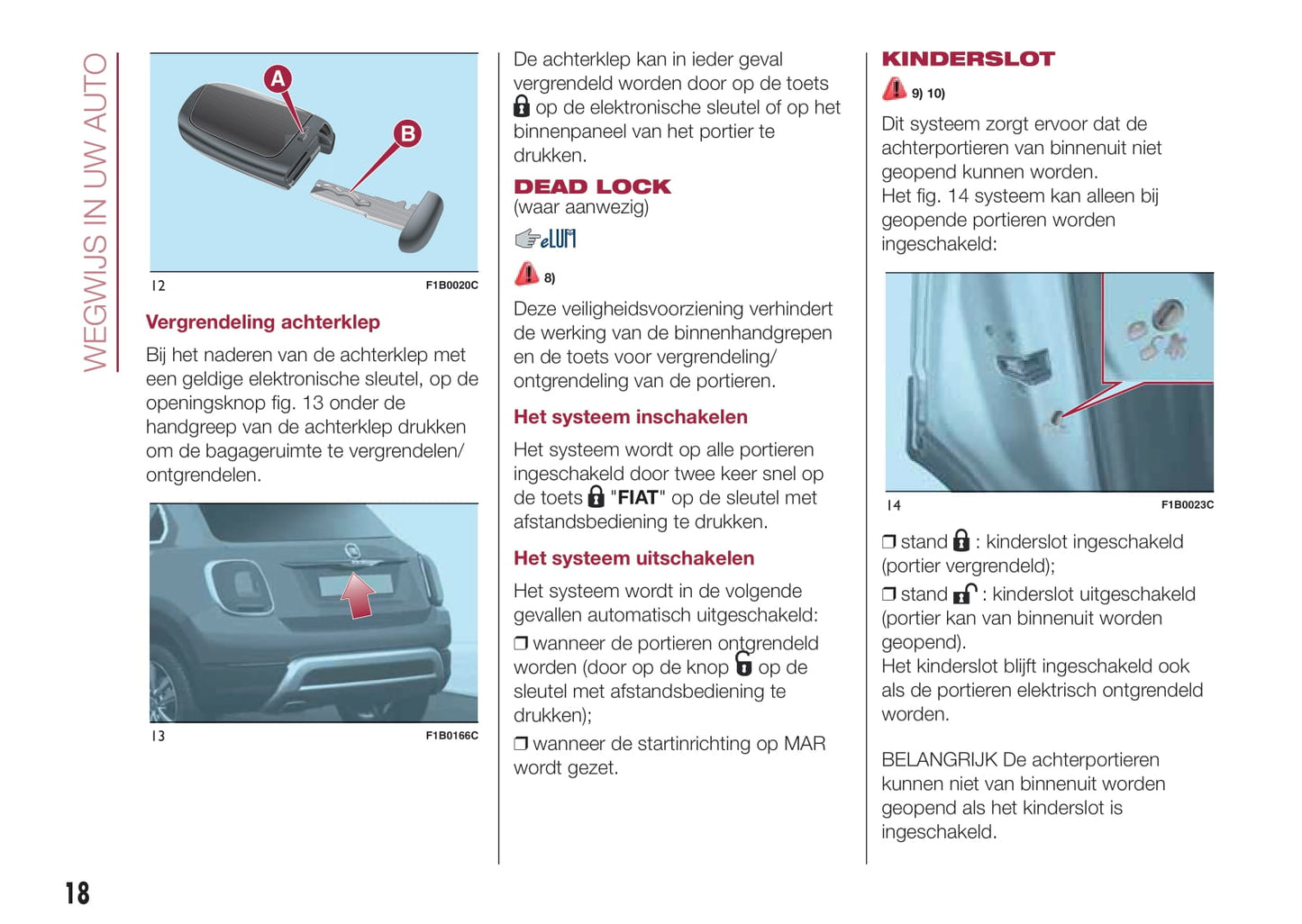 2015-2018 Fiat 500X Gebruikershandleiding | Nederlands