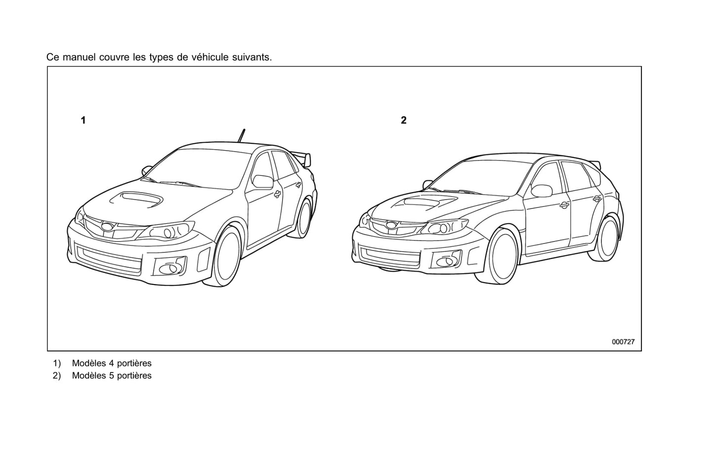 2010-2014 Subaru Impreza Gebruikershandleiding | Frans