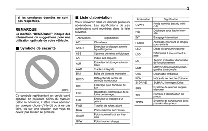 2014 Subaru Impreza WRX/Impreza WRX STI Owner's Manual | French