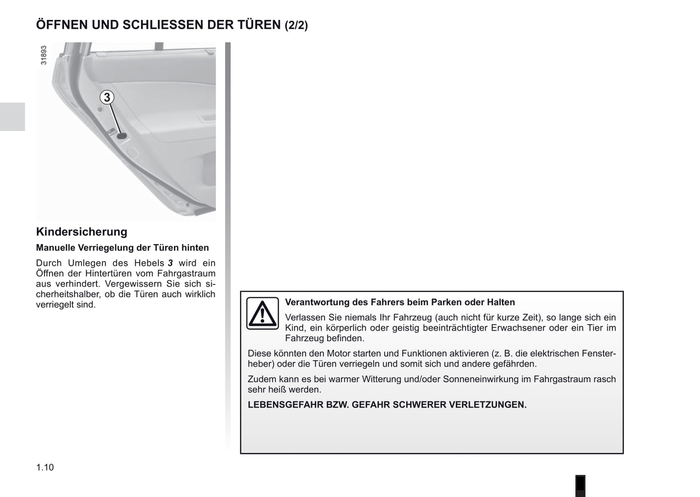 2012-2013 Renault Koleos Owner's Manual | German