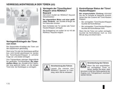 2012-2013 Renault Koleos Bedienungsanleitung | Deutsch