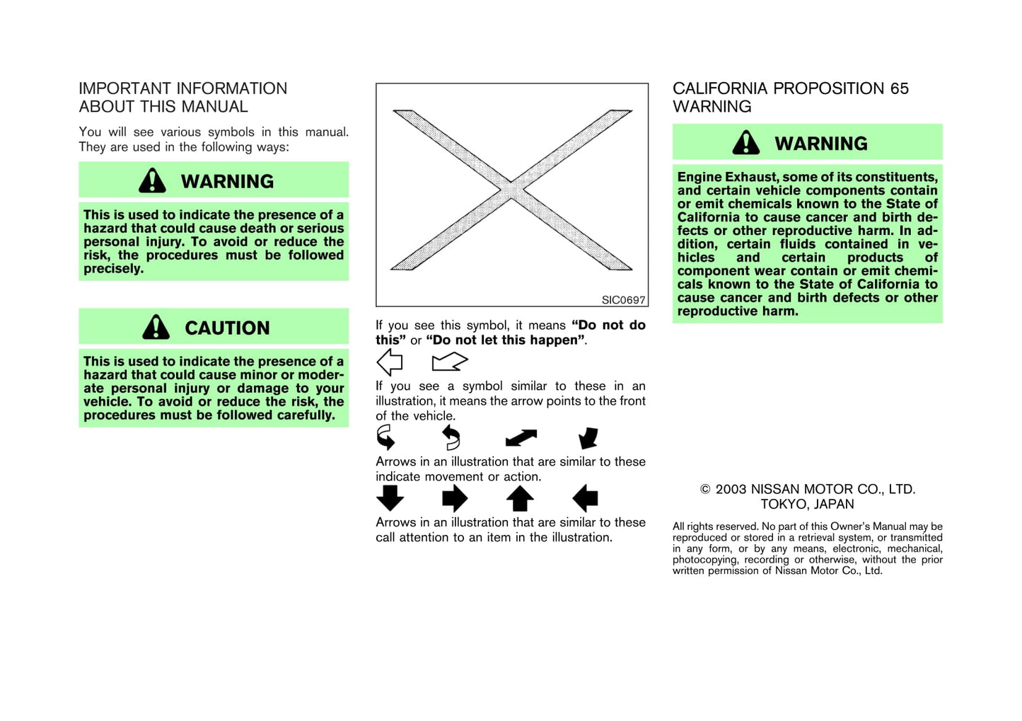 2004 Nissan 350Z Owner's Manual | English