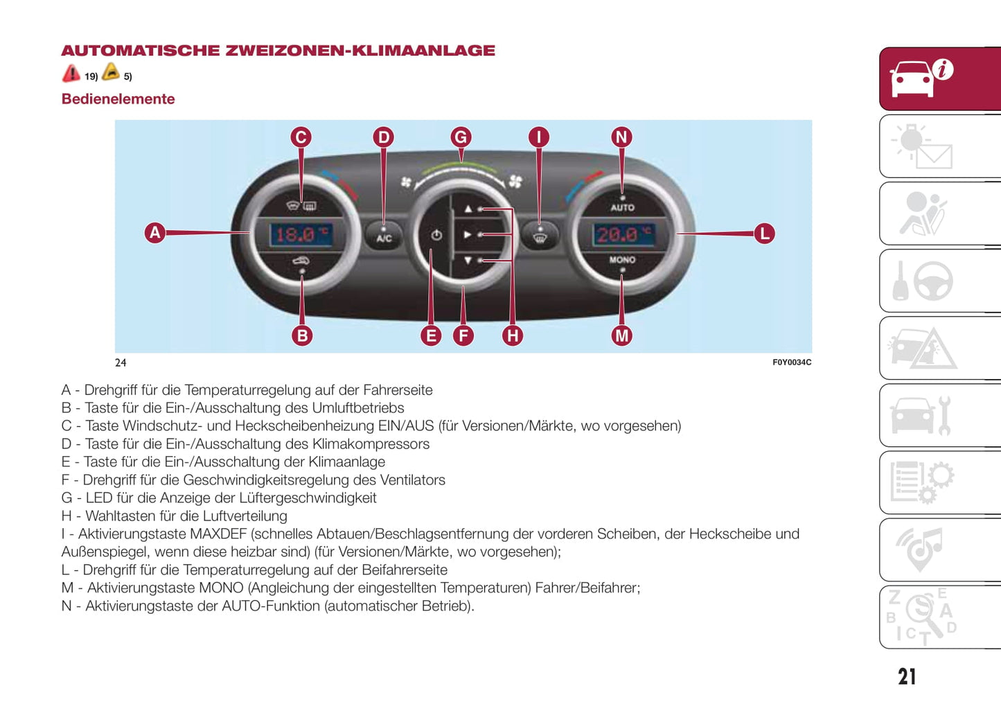 2015-2016 Fiat 500L Bedienungsanleitung | Deutsch