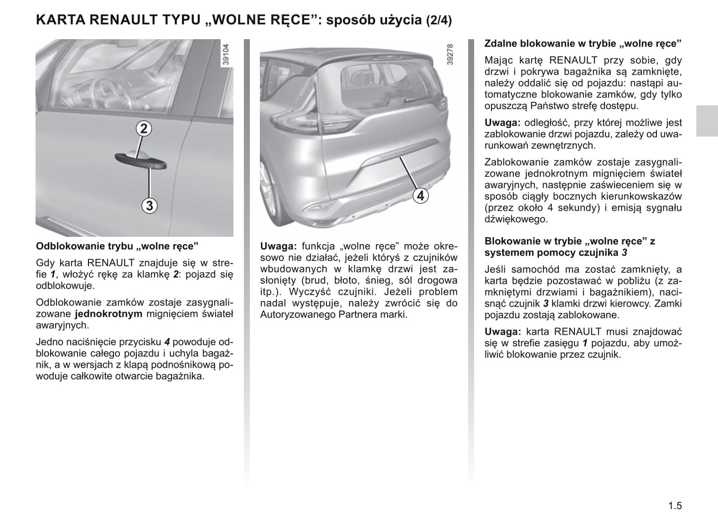 2015-2020 Renault Espace Gebruikershandleiding | Pools