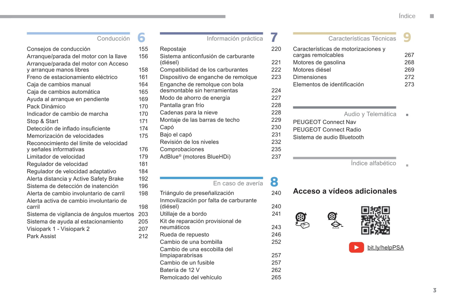 2017-2019 Peugeot 5008 Owner's Manual | Spanish