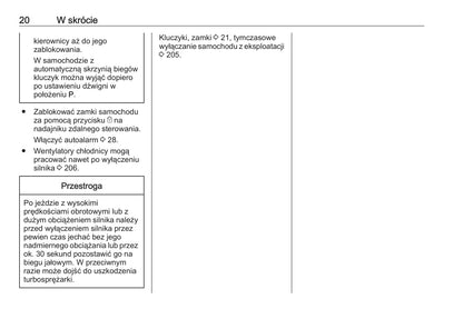 2018-2019 Opel Cascada Owner's Manual | Polish