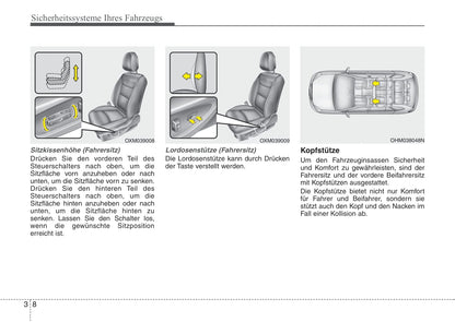 2010-2011 Kia Sorento Gebruikershandleiding | Duits